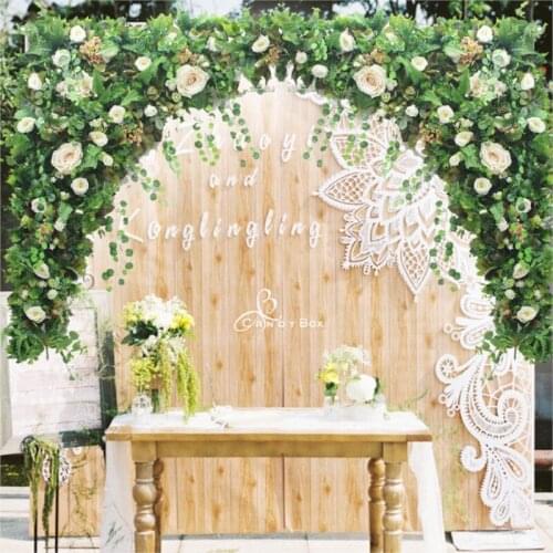 Champagne color with grass green Wedding Flower Wall Artifical rose Silk Flower Backdrop Wedding Home Decoration