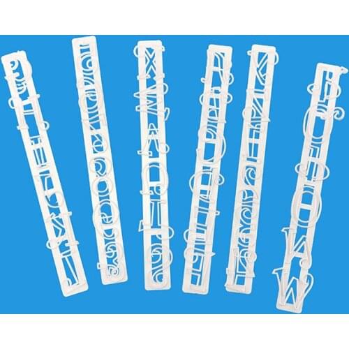 6 Pcs/Set DIY Alphanumeric Shape Cookie Mold Fondant Biscuits Gift Letter Number Cake Cutter Decorate Tools Home Stencils