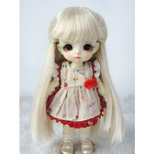 JD088 1/8 1/12 Doll wigs Long straight wig with full bangs Synthetic mohair 4-5 inch 5-6inch BJD doll accessories