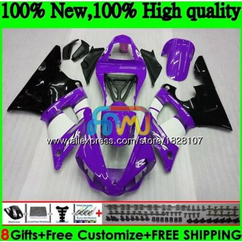Body Kit For YAMAHA YZF 1000 YZF R 1 YZF-1000 YZFR1 00 01 121BS.49 YZF R1 1000CC YZF1000 YZF-R1 2000 2001 Purple black Fairings