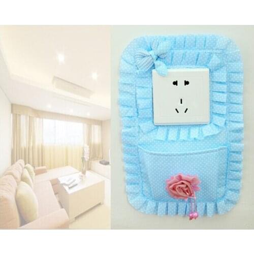 Korean version of the pastoral fabric switch stickers with pocket companion phone charging socket sets key bag 1000pcs