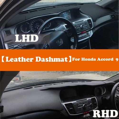 Leather Dashmat Accessories Car-Styling Dashboard Covers Pad Dash Mat Sunshade For Honda Accord 9th Micro 2014 2015 2016 2017