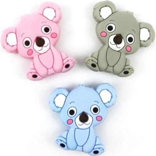 Licone Bead Animal Cute Teether Teething Safe Baby Care DIY Jewelry Necklace Toy