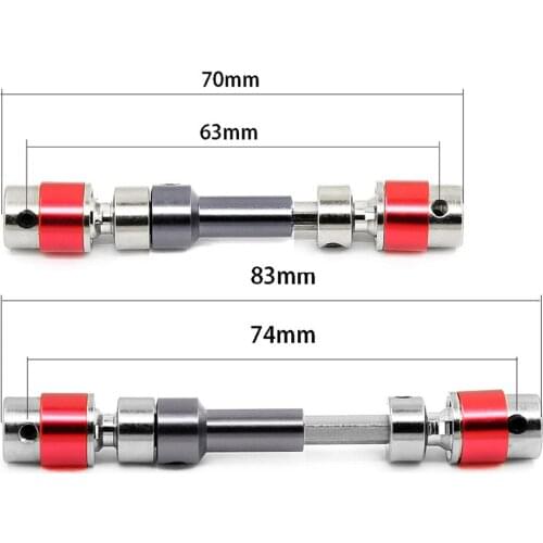 Metal Front Wheel Drive Shaft CVD Driveshaft for Feiyue 1/12 FY-01 FY-02 FY-03 FY-04 FY-05 FY-06 FY-07 JJRC Q39 RC Crawler Car