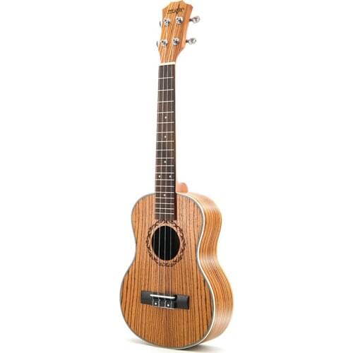 26 Inch Ukulele 4 String Mahogany Solid Mini Guitar Rosewood Fingerboard Concert Ukulele Zebra Pattern Guitar UK2649