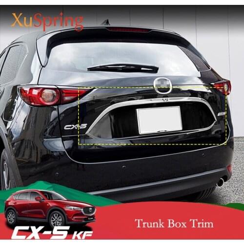 For Mazda CX-5 CX5 2017 2018 2019 KF Car Rear Door Trunk Box Trim Sticker Chrome Garnish Strips Cover Decoration NEW Car Styling