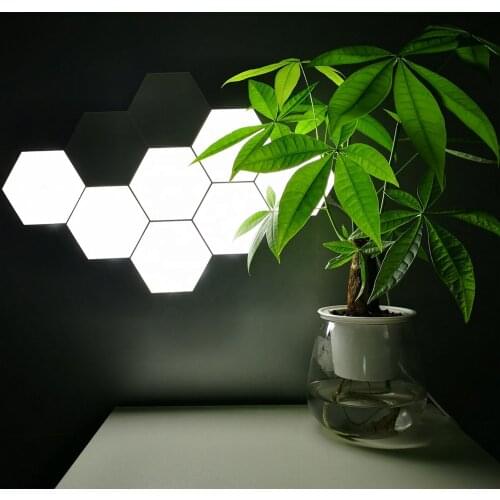 New Idea Wall DIY Led Honeycomb Single White Light Touch Sensitive Quantum Hexagon Light For Night