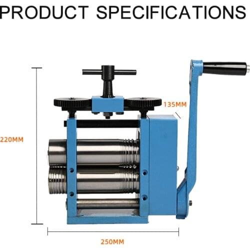 New Blue Mill European-Style Hand-Operated Tablet Press Manual Jewelry Grinding Machine Jewelry Processing Tools