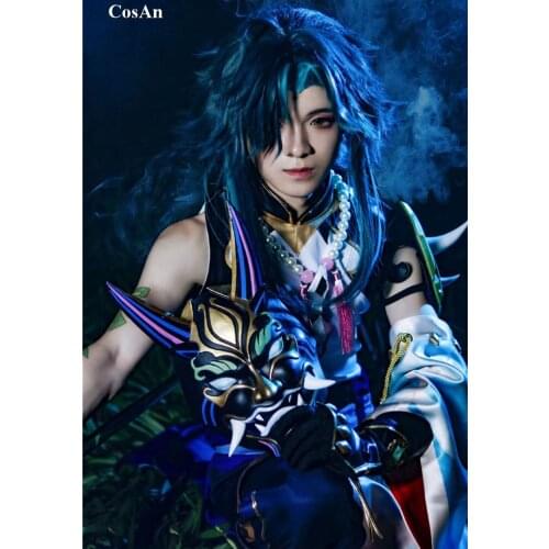New Game Genshin Impact Xiao Cosplay Costume Male Fashion Combat Uniforms Full Set Activity Party Role Play Clothing S-XL Hot