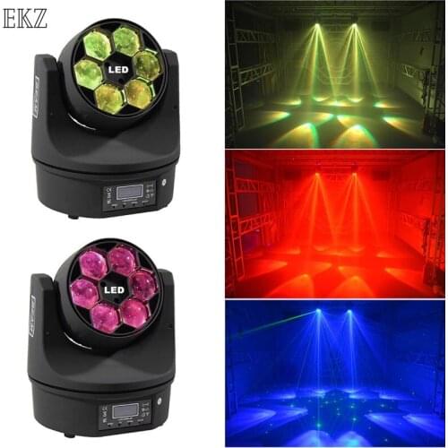 NEW LED 6X15W RGBW 4IN1 Bee Eyes Light LED Moving Head Beam+Wash Light DMX 512 Stage Light Luces Discoteca Disco Nightclub KTV