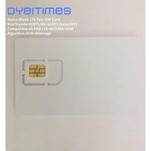 OYEITIMES 4G LTE Test SIM Card Support Double Milenage And XOR Algorithms Test SIM Card Mini,Micro and Nano Blank Test SIM Card