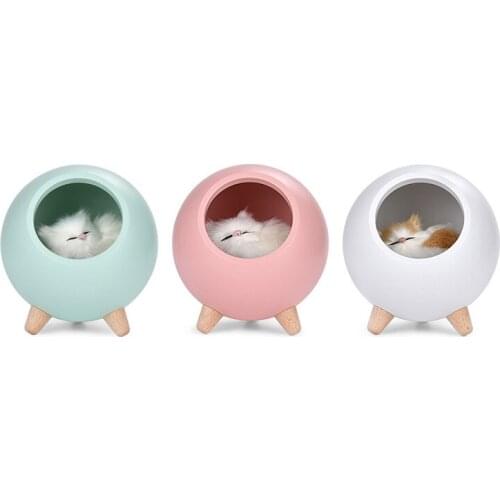 Chargeable Touch Sensor Led Night Light Cute Animal Night Lamp Minimalist Desk Lamp Cat Children Gift Room Light Table Lamps USB
