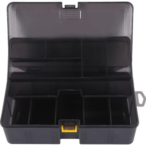 Portable Fishing Tackle Box Double Layers High Strength Fishing Lure Hook Boxes Storage Bag Fishing Accessories
