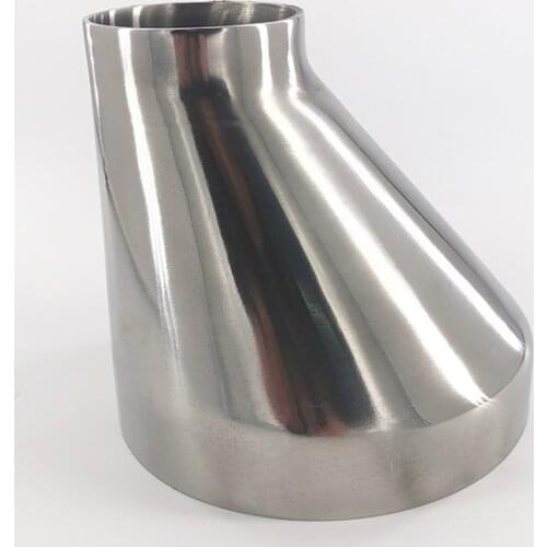 Sanitary stainless steel 304 O.D 51*108 mm welding eccentric Size head Sanitary Eccentric Reducer Polished mirror reducer