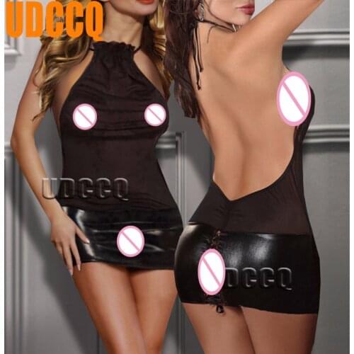 Sexy PVC Lingerie Sheer Bodysuits Babydoll doll Underwear Chemises Transparent Catsui exotic Sleepwear costumes Exotic Nightwear