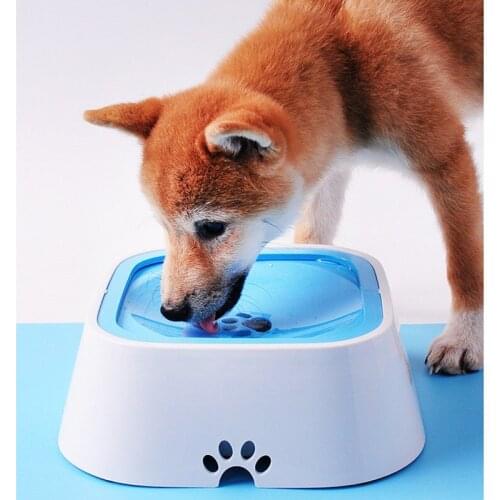 SENYEPETS 1.5L Pet Dog Bowls Square Cat Bowl Spray Proof Drinking Water Feeder Plastic Portable Dog Bowl BW709