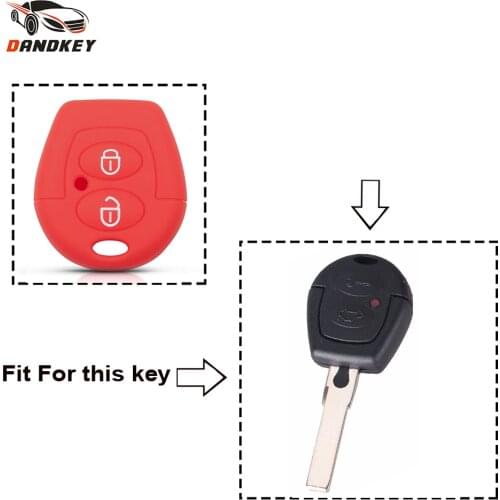 Dandkey Silicone Smart Key Case For VW Polo Golf Passat Bora Sharan Skoda Octavia Fabia Seat Corboda Leon Ibiza Holder