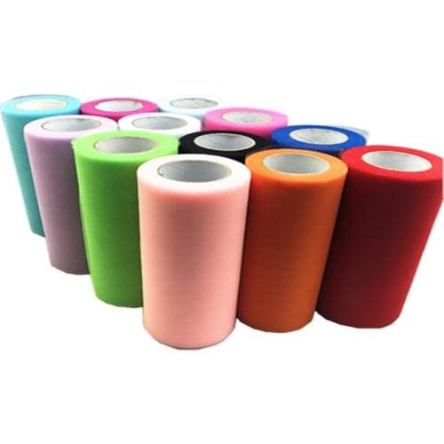 15 Cm 25 Yards Tulle Roll Organza Sheer Gauze DIY Girls Tutu Skirt Gift Wedding Party Decor Baby Shower Decor Party Supplies