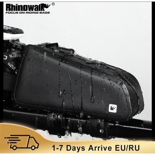 Rhinowalk Bicycle Bag Waterproof Cycling Top Front Tube Frame Bag Large Capacity MTB Road Bicycle Pannier Bike Bags RK18330