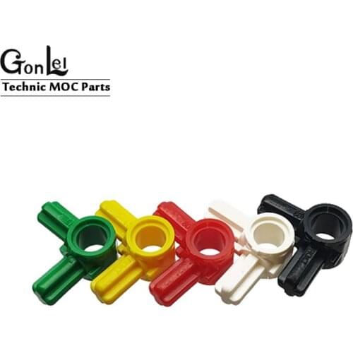 20Pcs/lot High-Tech Pin Connector Hub with 2 Perpendicular Axles Brick Parts Blocks Set Compatible 10197 Assemble Particles Toys