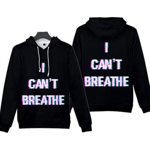 I Can't Breathe Hoodies Sweatshirts Cosplay Costume Women Men 3D Pint Hooded Sweater Coat Pullover Girls Tracksuit Clothing