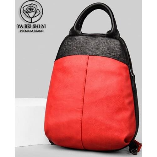 2021 New Ladies Backpack Large-Capacity Retro High Quality Leather Backpack For Women Teenage School Satchel New Collection