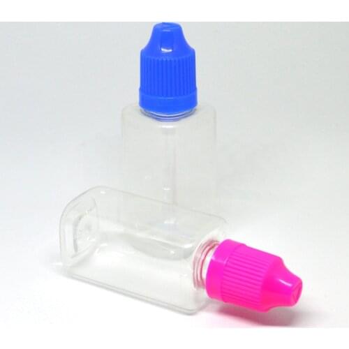 1pcs Clear Square PET Hard Bottle Empty 30ml Plastic Dropper Bottles With Childproof Cap E Liquid Needle Vial