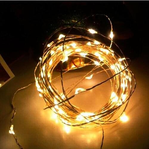 10M 100LEDs 33FT Battery Operated Fairy LED String Lights for Christmas, Halloween, Wedding Party Events Decoration