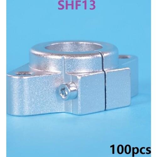 100pcs SHF13 aluminum bearing shaft support for 13mm linear rod rail shaft support diy XYZ table CNC router