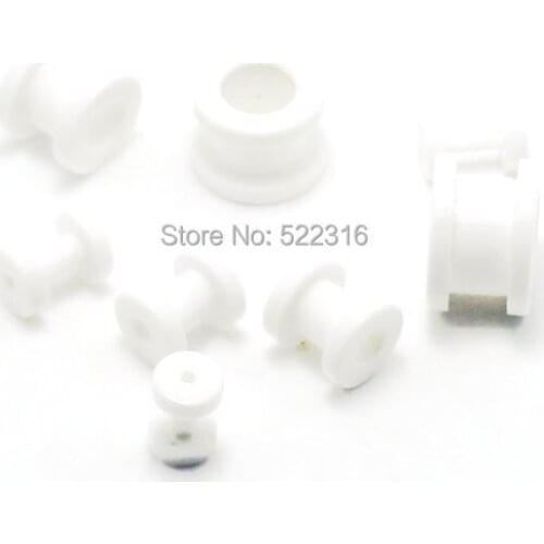 2mm-12mm acrylic white 16pcs screw fit ear plug flesh tunnel gauges expander wholesale body piercing jewelry mix size lot