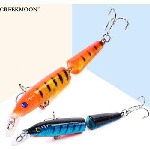 2-segment Minnow Wobblers 10.6cm 9.2g Fishing Lures 3D Eyes Crank baits Pesca Multi Jointed Lure Hard Baits 6# Hook Sea Bait