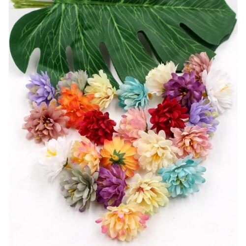 20PCS 3cm silk artificial flower carnation flower head multicolor optional wedding scene home interior decoration DIY floral