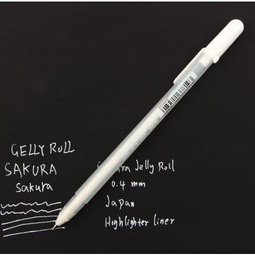 3Pcs/lot Glitter Roll 0.8mm Gold Sliver white Gel Pen Highlight Liner For Art Marker Design Comic/manga Painting Supplies