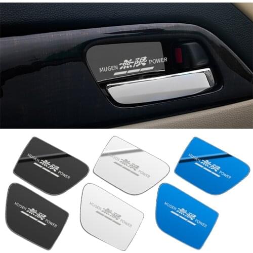 4PCS Car Interior Inner Door Bowl Decoration Cover Door Protection Trim Sticker for Honda Accord 2014-2016 Accessories