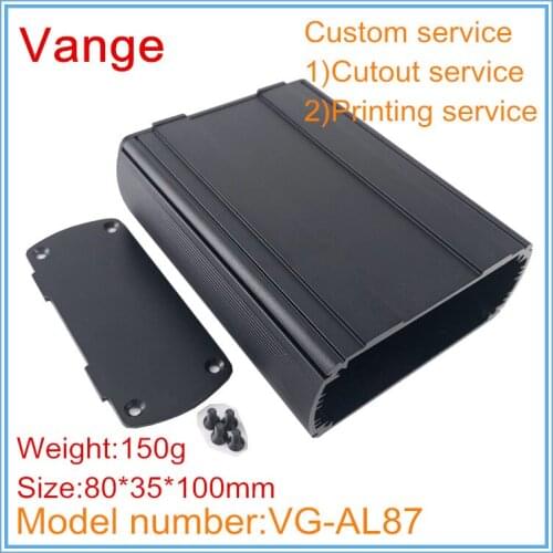 4pcs/lot injected profiles housing mold shell 80*35*100mm 6063-T5 Aluminum junction boxes enclosure cases for electrical device