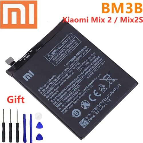 Xiao Mi 100% Original Battery BM3B For Xiaomi Mix 2 2S Mix2S 3300mAh High Capacity Rechargeable Phone Replacement Batteria Akku