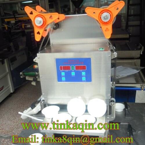 FGJ-AY1-2 Automatic 2 cup sealing machine Milk tea sealing machine Nut jar sealing machine bottle Fruit box Sealer Plastic tray