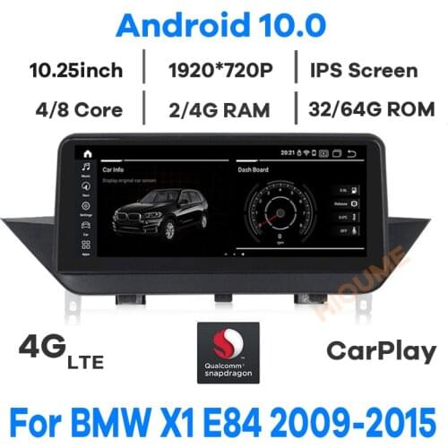 10.25" Qualcomm CPU Android 10 Car Multimedia Player GPS Navigation for BMW X1 E84 2009-2015 Radio Stereo Head Unit WiFi 4G LTE