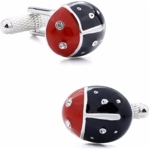 Brand HAWSON Beetle Cufflinks for Men Free Luxury Gift Box Enamel Jewelry Cuff links
