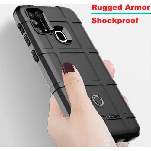 For Samsung Galaxy M31 Case Rugged Armor Shockproof Cover For Samsung Galaxy M31 Soft Silicon Button Protection