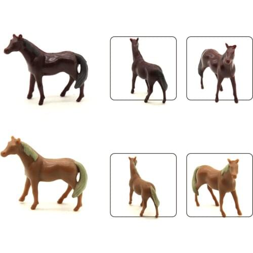 Farm Horse 4pcs Set Of Animal Models High Quality Model Toy Sand Table Making Landscape Sand Table Production