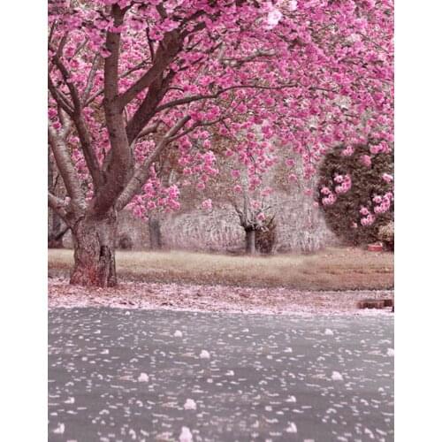 Nature Pink Flowers Tree Photography Backdrops Photo Props Studio Background 5x7ft
