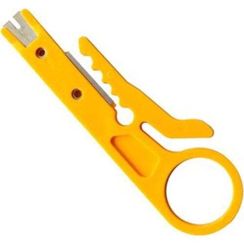 1PC Mini Pocket Wire Stripper Knife Portable Crimper Pliers Crimping Tool Cable Stripping Wire Cutter Crimpatrice Tool Parts