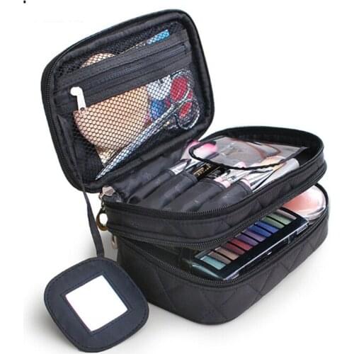 Korean Version Travel Bag Wash Bag Cosmetic Storage Bag Large Capacity Trousse Maquillage Femme Double Zipper Cosmetic Bag