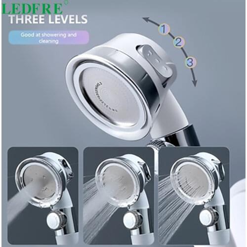 LEDFRE 120MM Pressure Boost Shower Saving Water Rainfall Heads with Stop-water Switch In 5 Gear To Adiust The Stream LF86016