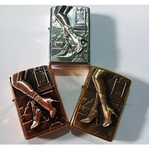 Metal Badge for Kerosene lighter Oil Lighter DIY Handmade Smoker Accessories Gadgets Long leg high heels