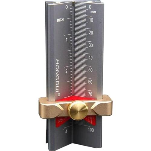 Woodworking Multifunctional Aluminum Alloy Drill Angle Measuring Instrument Saw Blade Drill Depth Measuring Instrument Altimeter