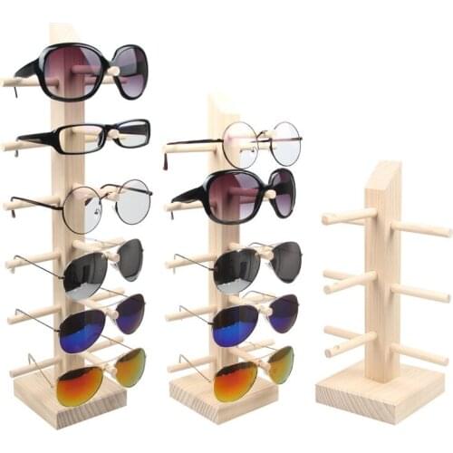 Multi Layers Wood Sunglass Display Rack Shelf Eyeglasses Show Stand Jewelry Holder for Multi Pairs Glasses Showcase