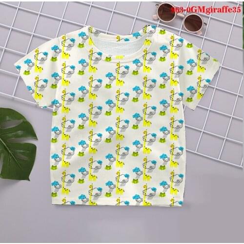 Giraffe Fashion 3D Printed T Shirt Summer Style funny tshirtd Children Short Sleeve baby Boy tops girl Kids Casual Top Tees