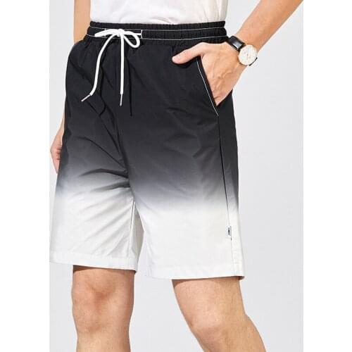 Shorts mens summer new trend gradient plus size loose pants drawstring casual pants mens quick-drying pants